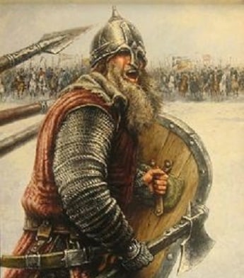 Viking warrior in battle